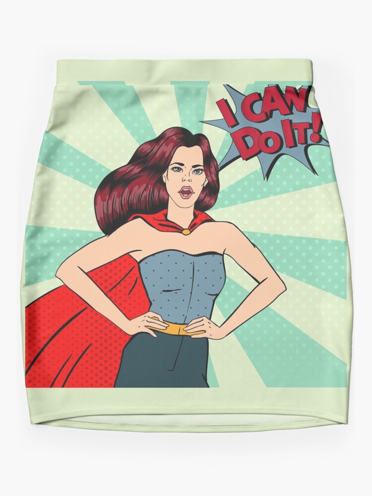 Super Woman. Female Hero. Superhero. Girl in Superhero Costume. Pin Up  Girl. Comic Style. Pop Art. Leggings for Sale by ivector