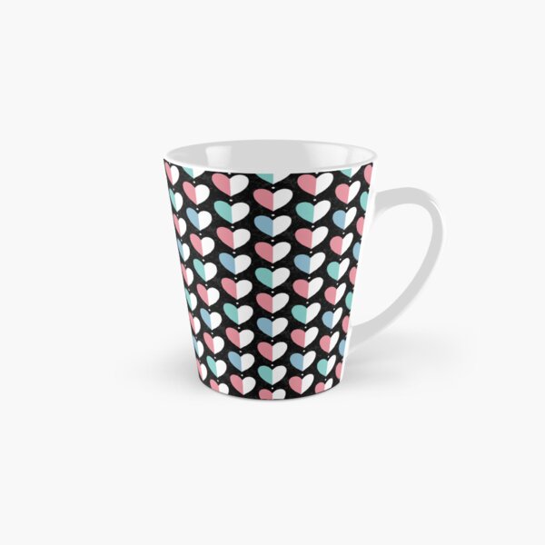 Colorful Modern Valentines Day Heart Background Pattern Tall Mug