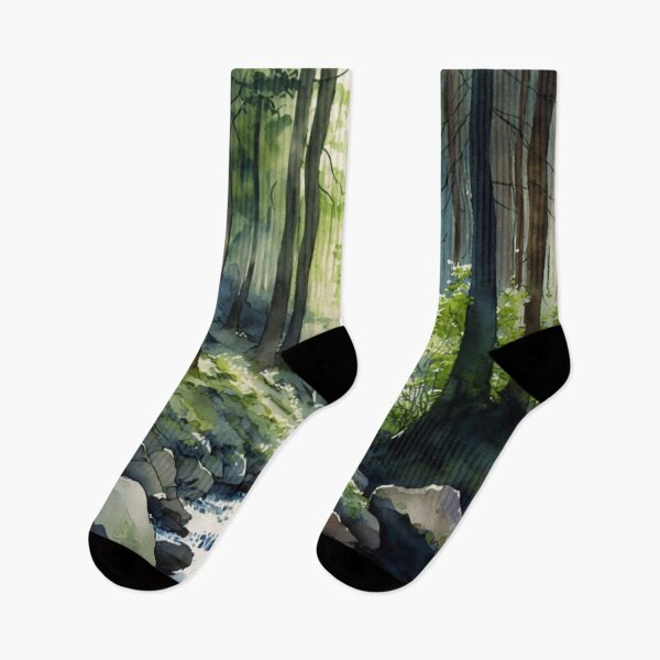 Item preview, Where The Fish Sleep - Watercolor Stream - By Tiberius404 designed and sold by Tiberius404.