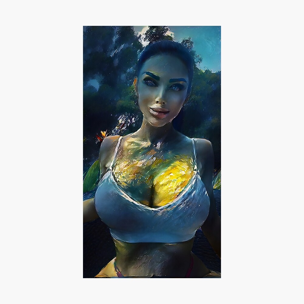 Bimbo Girl AI Painting Digital Fetish Art