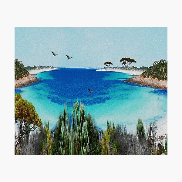 Item preview, "Gum Tree Bay: An Oil Painting of Australian Serenity", designed and sold by A-Work-Of-Art.