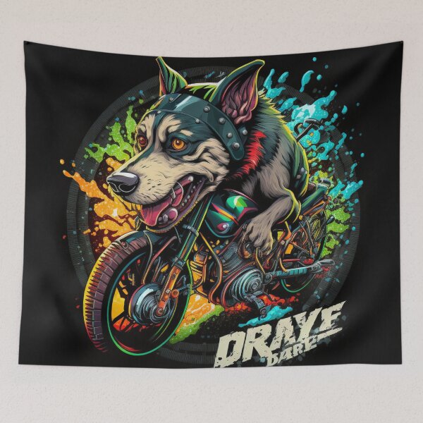 Item preview, Dog on motorbike designed and sold by Kiraslife.
