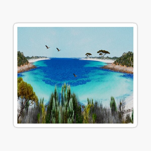 Item preview, "Gum Tree Bay: An Oil Painting of Australian Serenity", designed and sold by A-Work-Of-Art.
