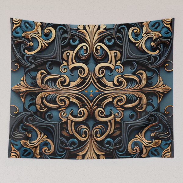 Item preview, Cool Balanced Baroque Divine Basic Industrial Pattern Digital Painting designed and sold by CodeAndColors.