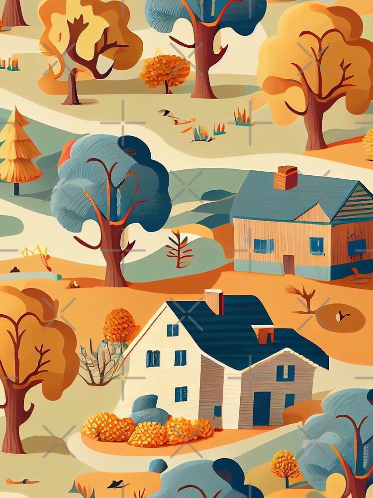 Thumbnail 3 von 3, Tuch, Smooth Soft Country Pattern Digital Painting designt und verkauft von CodeAndColors.