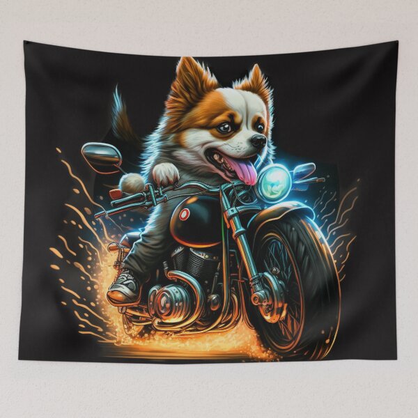 Item preview, Dog on motorbike designed and sold by Kiraslife.