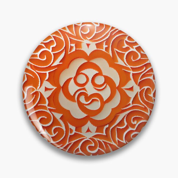 Artikelvorschau, Orange Irregular Asian Pattern Digital Painting entworfen und verkauft von CodeAndColors.