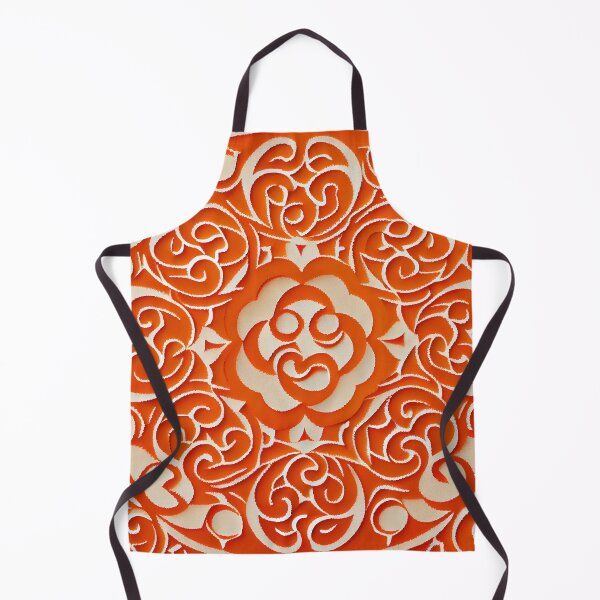 Aperçu de l'œuvre Orange Irregular Asian Pattern Digital Painting créée et vendue par CodeAndColors.