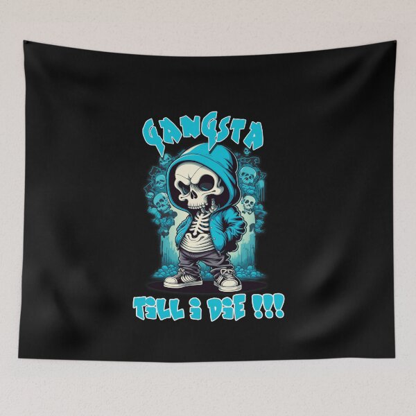 Item preview, Gangsta Till I Die - Thug Life Hip Hop Skeleton Rapper designed and sold by Top Seller ⭐⭐⭐⭐⭐ 5/5.