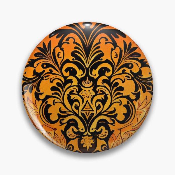 Artikelvorschau, Crafty Orange Elegant Victorian Contemporary Pattern Digital Painting entworfen und verkauft von CodeAndColors.