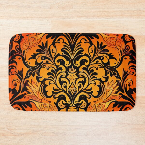 Item preview, Crafty Orange Elegant Victorian Contemporary Pattern Digital Painting designed and sold by CodeAndColors.