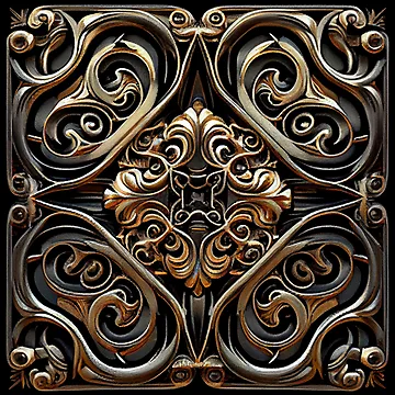Vorschaubild zum Design Cool Balanced Baroque Divine Basic Industrial Pattern Digital Painting von CodeAndColors