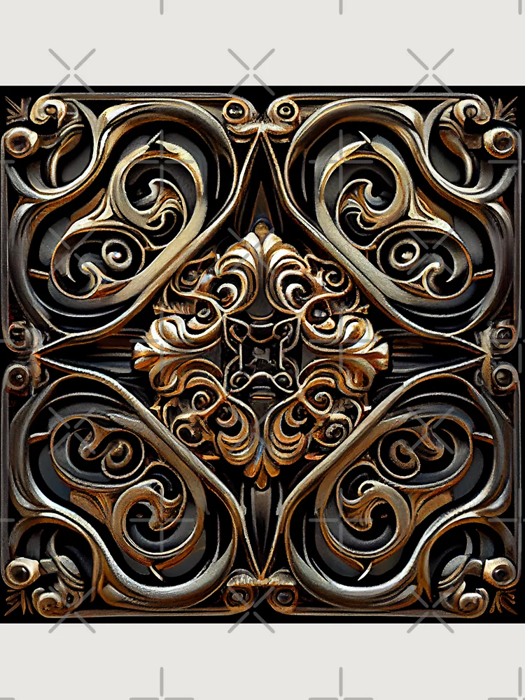 Thumbnail 6 von 6, Premium Oversized Pullover, Cool Balanced Baroque Divine Basic Industrial Pattern Digital Painting designt und verkauft von CodeAndColors.