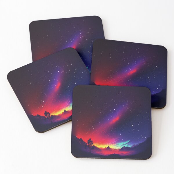 Item preview, Ethereal Stunning Midnight Galaxy Purple Haze Night Sky Landscape designed and sold by Trendy Valley .