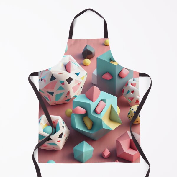 Artikelvorschau, Three Dimensional Imagined Ceramic Kawaii Geometric Pattern Digital Painting entworfen und verkauft von CodeAndColors.