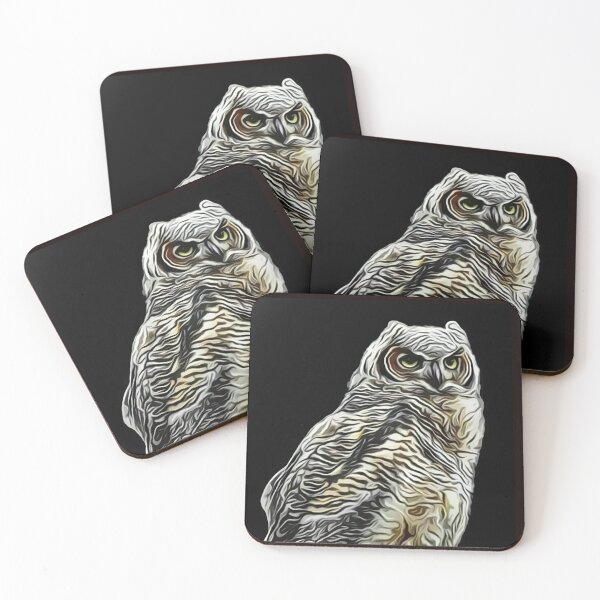 Item preview, A Juvenile Great Horned Owl designed and sold by Alaskandreamer.