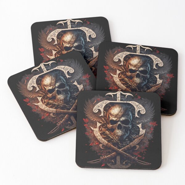 Item preview, Ornate Biker Style Skull Emblem designed and sold by ArchAngelAries.