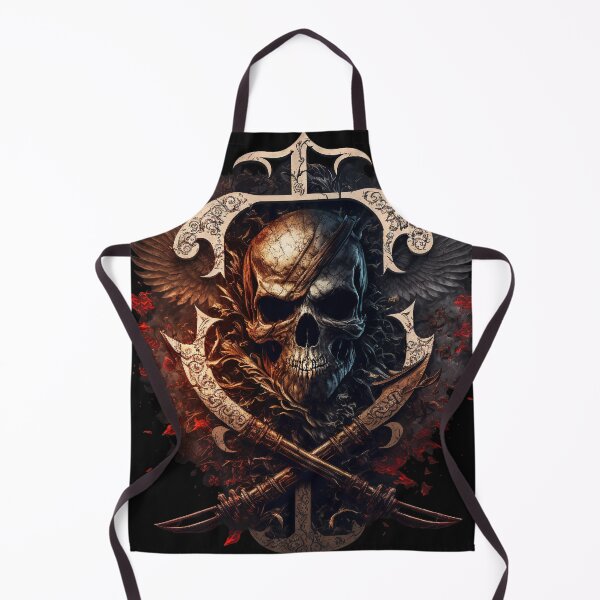 Item preview, Ornate Biker Style Skull Emblem designed and sold by ArchAngelAries.