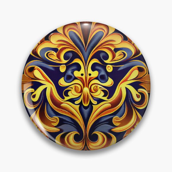 Artikelvorschau, Three Dimensional Contemporary Happy Flat Baroque Pattern Digital Painting entworfen und verkauft von CodeAndColors.