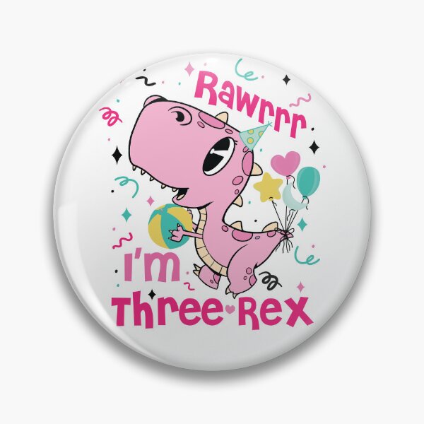 Item preview, Girl Three Rex saurus 3rd Birthday Third 3 year old Dinosaur designed and sold by M711_ARTsGifts.