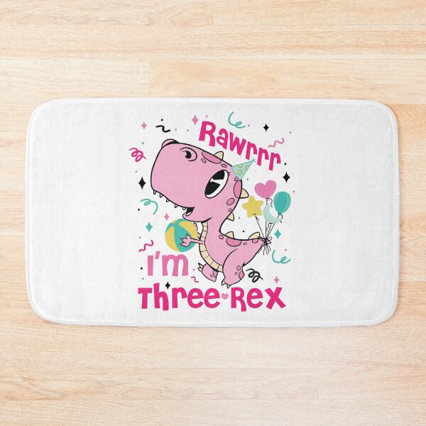 Item preview, Girl Three Rex saurus 3rd Birthday Third 3 year old Dinosaur designed and sold by M711_ARTsGifts.