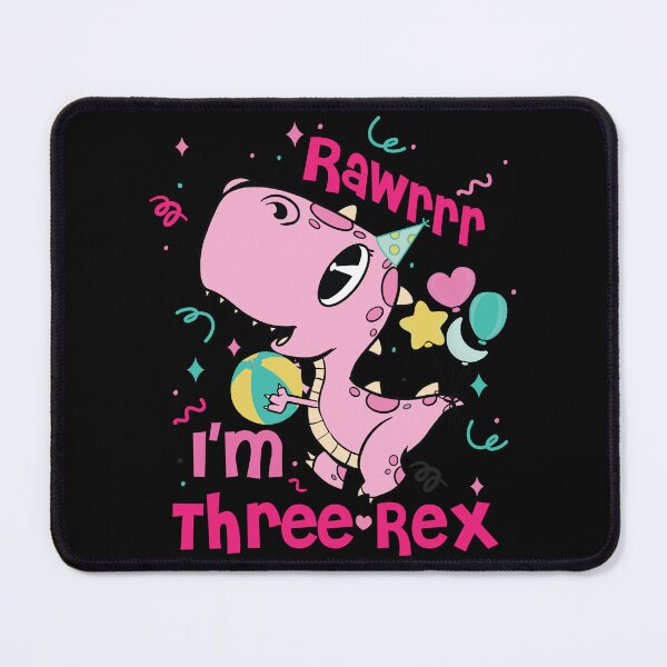 Item preview, Girl Three Rex saurus 3rd Birthday Third 3 year old Dinosaur designed and sold by M711_ARTsGifts.