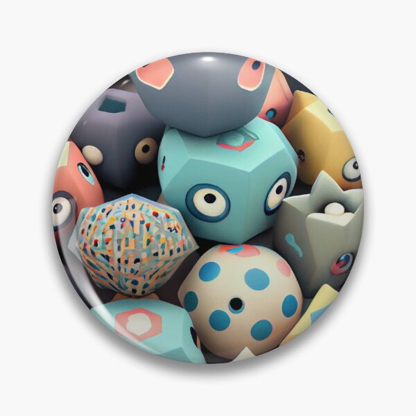 Artikelvorschau, Three Dimensional Imagined Ceramic Kawaii Geometric Pattern Digital Painting entworfen und verkauft von CodeAndColors.