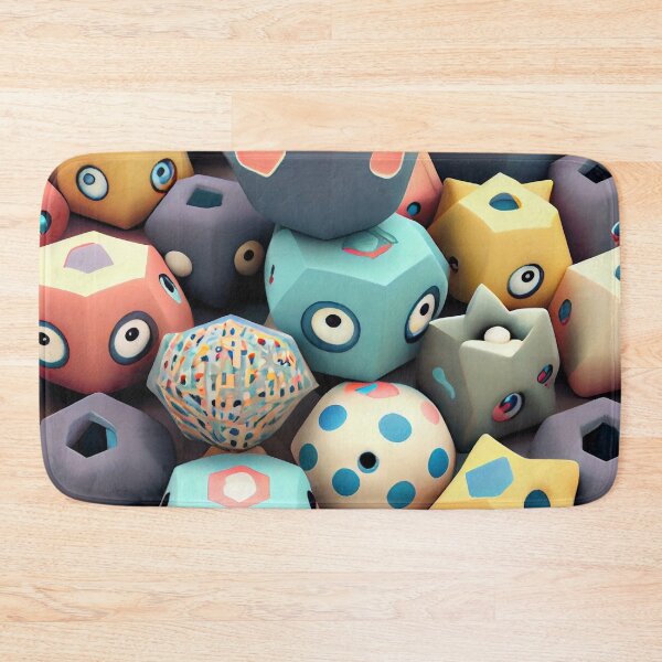 Item preview, Three Dimensional Imagined Ceramic Kawaii Geometric Pattern Digital Painting designed and sold by CodeAndColors.