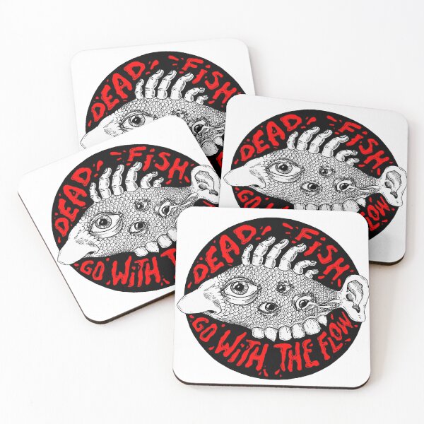 Item preview, dead fish go with the flow designed and sold by 4-piece-drawing.