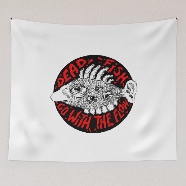 Item preview, dead fish go with the flow designed and sold by 4-piece-drawing.