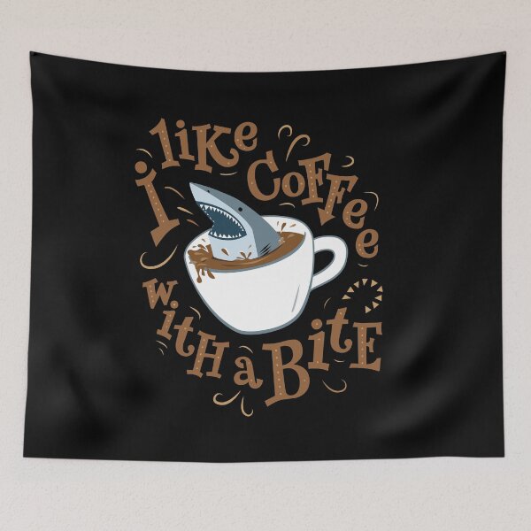 Item preview, I Like Coffee with a Bite - Shark designed and sold by propellerhead.