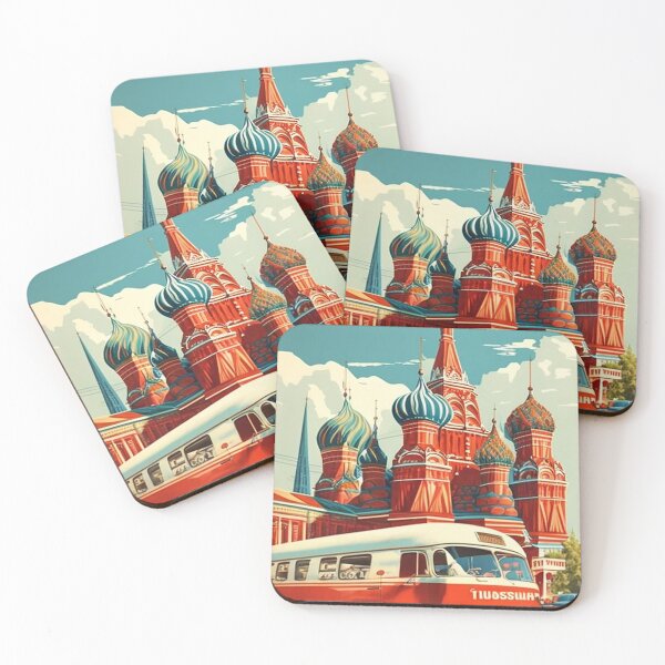Item preview, Moscow Russia Vintage Travel Art Poster designed and sold by OldTravelArt.