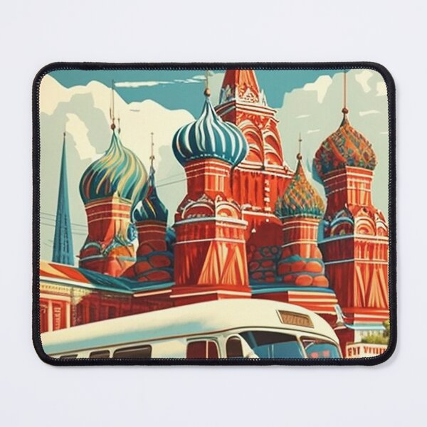 Item preview, Moscow Russia Vintage Travel Art Poster designed and sold by OldTravelArt.