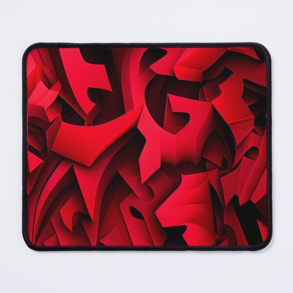 Item preview, Red Irregular Soft Futuristic Scandifornian Pattern Digital Painting designed and sold by CodeAndColors.