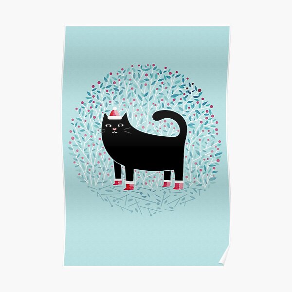 Meowy Christmas Poster
