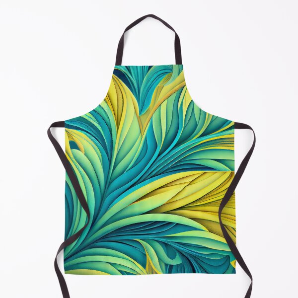 Aperçu de l'œuvre Yellow Green Blue Natural Pattern Digital Painting créée et vendue par CodeAndColors.