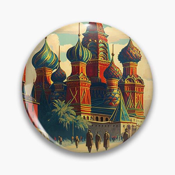 Item preview, Saint Basil's Cathedral Russia Vintage Travel Art Poster designed and sold by OldTravelArt.