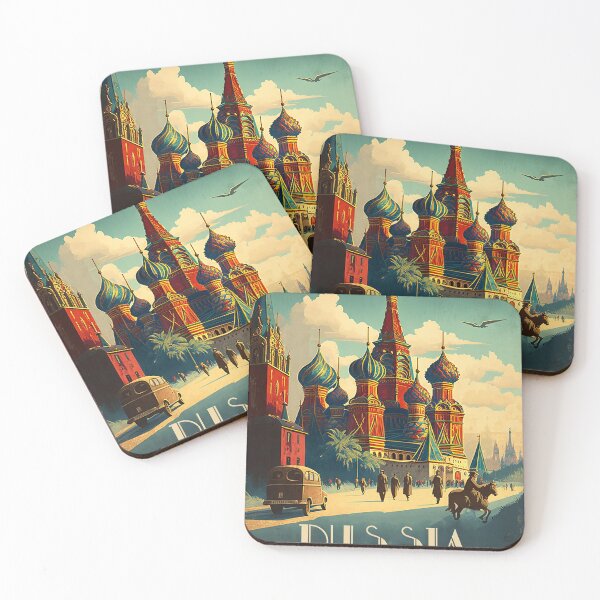Item preview, Saint Basil's Cathedral Russia Vintage Travel Art Poster designed and sold by OldTravelArt.