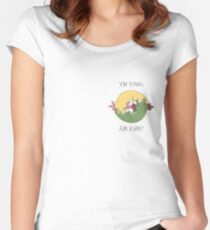 Yin Yang Ajolote Women's Fitted Scoop T-Shirt