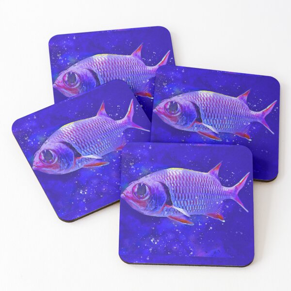 Item preview, Blue Carp Fish Ocean Waves Pet Painting Art designed and sold by getlyart.