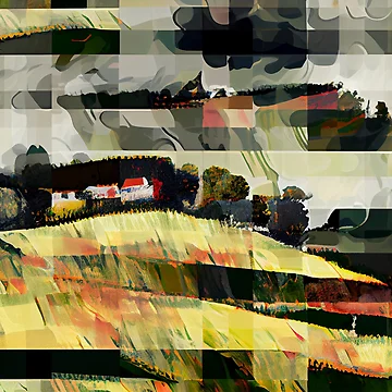 Vorschaubild zum Design Balanced Semi Abstract Dramatic English Countryside Pattern Digital Painting von CodeAndColors