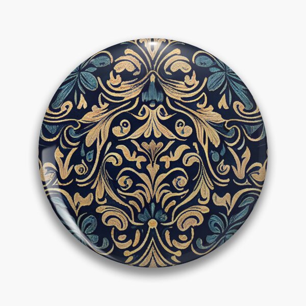 Artikelvorschau, Monochromatic Energetic Calming Baroque Flat Europe Pattern Digital Painting entworfen und verkauft von CodeAndColors.