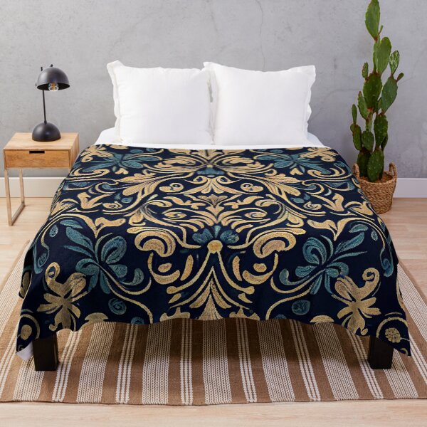 Item preview, Monochromatic Energetic Calming Baroque Flat Europe Pattern Digital Painting designed and sold by CodeAndColors.