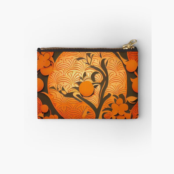 Aperçu de l'œuvre Orange Irregular Asian Pattern Digital Painting créée et vendue par CodeAndColors.