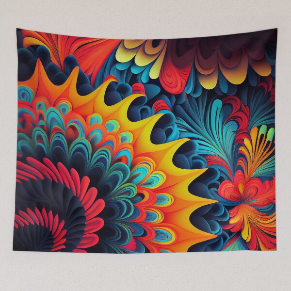 Item preview, Vibrant Pattern Digital Painting designed and sold by CodeAndColors.