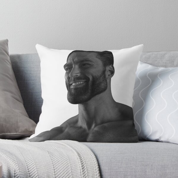  Gigachad Gym Meme Giga Chad Fitness Alpha Male Bodybuilder  Throw Pillow, 16x16, Multicolor : Home & Kitchen