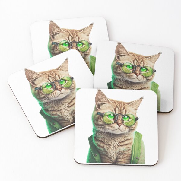 Item preview, Ginger Tabby with a Jacket and Glasses designed and sold by RuralGreen.