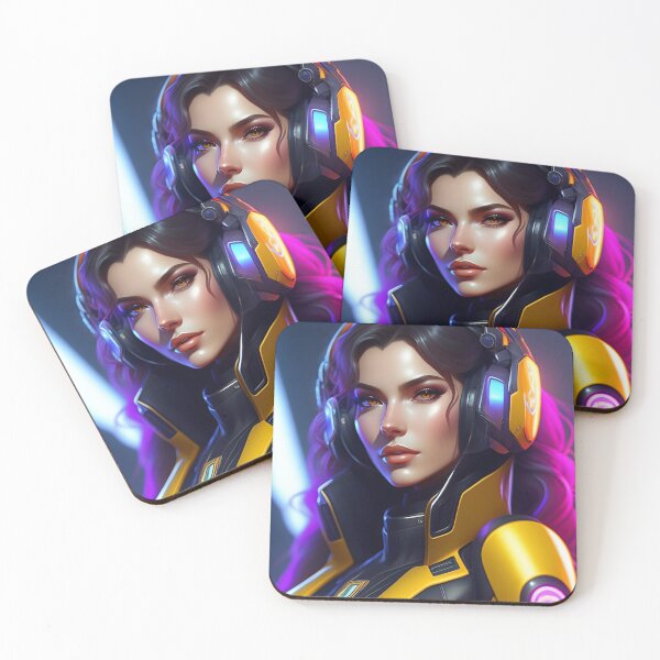 Item preview, Futuristic Diva Girl in Tech Wear designed and sold by MotionWaves.