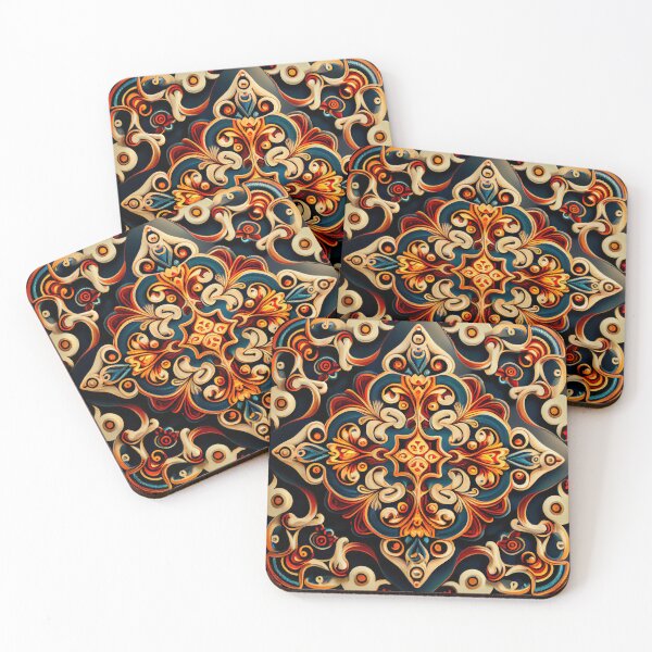 Item preview, Aggressive Traditional Pattern Digital Painting designed and sold by CodeAndColors.