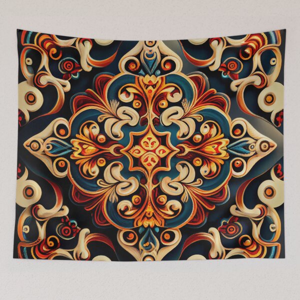 Item preview, Aggressive Traditional Pattern Digital Painting designed and sold by CodeAndColors.